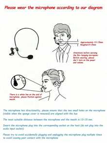 3.5mm Wired Headset Microphone, Black, Suitable For Teachers, Guides, Conferences, Amplifiers, Speakers, Office Presentations - Black - View 8