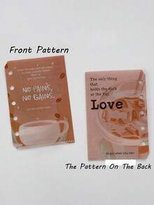 1 pieza Estilo Ins PP Mocha Serie de Moda Pequeña Hoja Suelta Fresca Página Interna DIY Diario Tarjeta Desmontable Almacenamiento Página Interna - Moca de menta - Ver 10