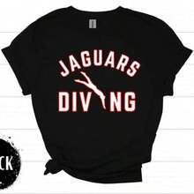 Custom Dive Team Shirts, Personalize Diving Shirt, Matching School Dive Team Name Tee, Gift For Diver Gift For Diving  , Men Wome - 黑色 - 查看 1