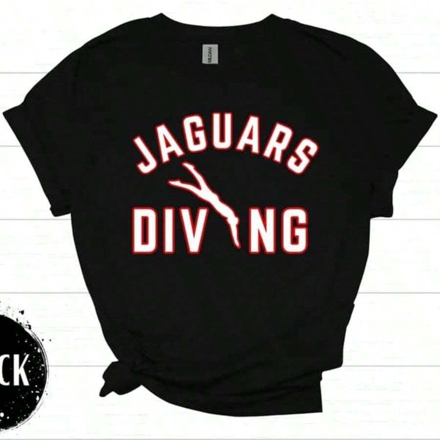 Custom Dive Team Shirts, Personalize Diving Shirt, Matching School Dive Team Name Tee, Gift For Diver Gift For Diving  , Men Wome - 黑色 - 查看 1