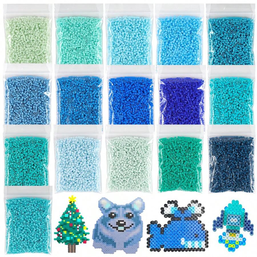 1100 piezas Cuentas de fusión de 2.6mm Mini Pixel Puzzle Cuentas de hierro Cuentas de fusión DIY de alta calidad para manualidades hechas a mano - Frijoles - Ver 1