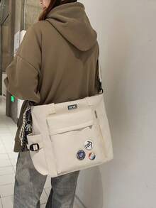 Large Capacity Casual Versatile Tote Bag For Daily Commute - Multicolor - View 6