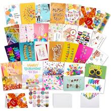 Joyberg 32 PCS Happy Birthday Cards Bulk With Envelopes, 4x6 Assorted Birthday Cards - 32 tấm thiệp có in sẵn lời chúc phúc. - Xem 2