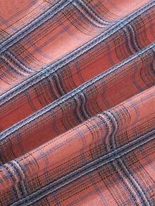 男童格子短袖单排扣休闲衬衫，夏季 - 彩色 - 查看 7