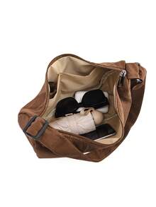 LECEY Unisex Sports Diagonal Shoulder Messenger Bag, Dumpling Shape, New Spring 2026 Collection - Coffee - View 6