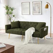Sofa Bed Mattress - Green + Teddy - View 7