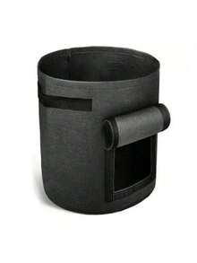 1pc Reusable Potato Grow Bag With Divider, For Growing Potatoes, With Harvest Window, Suitable For Planting Vegetables And Fruits, Available In Green And Black - Multicolor - View 9