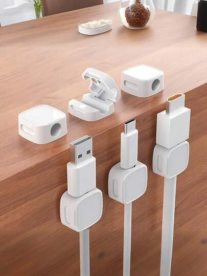 Magnetic Desktop Phone Charging Cable Holder, Office/Home/Travel Desk Mobile Phone Charging Cable Organizer Stand