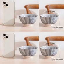 4pcs 4.5-Inch Ceramic Japanese Style Colorful Round Bowls, Nordic Creative Japanese Colored Pottery Bohemian Round Bowls, Dishwasher & Microwave Tableware For Hotel, Restaurant, Home, Spiral Printed Colored Ceramic Bowls, Colorful Patterned Soup, Rice, Porridge, Dipping Sauce Bowls - Multicolor - View 22