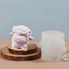 Sheep Shaped Candle Silicone Mold, Suitable For DIY Plaster/Cement Sculpture, Painting And Resin Casting - Sheep - View 3
