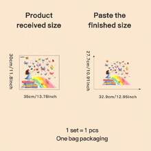 彩虹蝴蝶墙贴，适合阅读时使用，励志贴纸，卧室和书房装饰贴纸。 - A - 查看 3