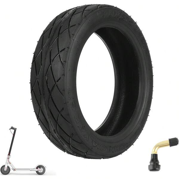 Pneumatici in gomma piena, 10 pollici, pneumatici di ricambio per monopattini elettrici, 10 x 2.50-6.5 pneumatici in gomma piena tubeless con valvola PVR50 per monopattini elettrici