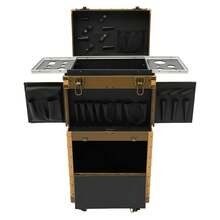 SanBouSi 1PCS Hairdressing Case Hairdressing Tool Organiser Hairdressing Box Hairdressing Case - Gold - View 2