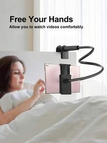 Adjustable Gooseneck Phone Mount 360 Degree Rotating Tablet And Smartphone Stand Spiral Base Slouchy Bracket Bedside Phone And Tablet Holder Suitable For Slouchy Use In Bed Valentine's Day Gift - Multicolor - View 3