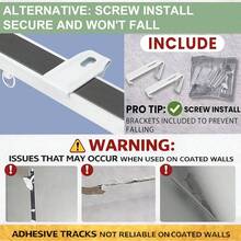 4-In-1 Self-Adhesive + Punch Hole Dual Fixing Curtain Track System - Ceiling/Wall Mountable, Freely Combinable, Easy Installation, Suitable For Bathroom, Windows, Room Dividers, Cabinets And More Scenarios - Adhesive and Drillable Installation Model - View 11
