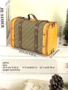 1个复古小木盒，便携式仿古风格手持收纳盒，珠宝首饰收纳盒，展示盒 - 彩色 - 查看 3