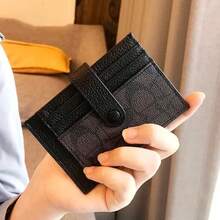 Monograma ultrafino estilo Ins tarjetero moda sobre corto para mujeres apliques tarjeta y cartera de identificación monedero para tarjetas de crédito UFD5 - C - Ver 5