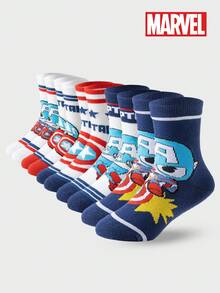 Marvel 5 Pairs Kids Ankle Socks, Super Hero Cartoon Breathable Socks For Boys - Multicolor - View 6