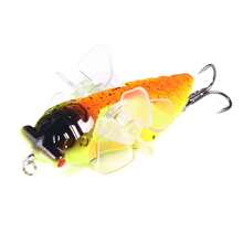 HENGJIA 1pc Bionic Cicada Hard Fish Lure Spinning Spinning Fishing Bait 7.5cm/15.5g Propeller Treble Hook For Freshwater Saltwater Lures - Multicolor - View 2
