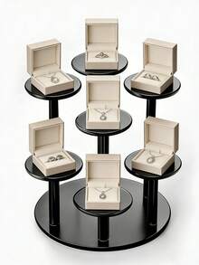 1pc 5-Tier Acrylic Rotating Display Stand, Transparent Round Jewelry/Collectibles Showcase, Multi-Purpose Perfume, Cupcake, Action Figure Display Rack - Multicolor - View 22