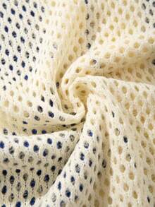 Casual Loose Breathable Knit Polo Shirt, Unisex Street Style, Suitable For Spring And Summer - Apricot - View 9