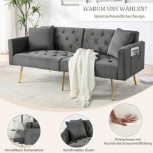 Sofa Bed Mattress - Gray + Velvet - View 4