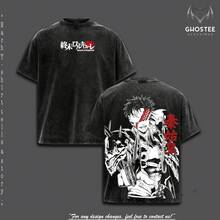 Qin Shi Huang - Record Of Ragnarok Anime Tee Washed Graphic Tee Vintage Tees Oversized Tshirt Men Clothes Men Streetwear Graphic Tee Fall Outfits Record Of Ragnarok Merch  T-Shirts Gift For Men - 黑色 - 查看 1