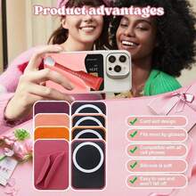Soft Touch Silicone Lip Gloss Phone Case For IPhone 17/16/15/14 Pro Max/Pro 16/15/14 Plus 17 Air 17/16/15/14, Minimalist Matte Design, Shockproof & Anti-Fingerprint Cover - Tím đỏ - Xem 3