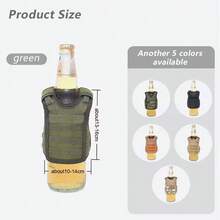 1 Stück Mini Oxford Stoff Bierflasche Hülle, abnehmbar, kleiner Weste Getränkehalter geeignet für Bierflaschen, tägliche Wasserflaschen, Dosen, Getränkeflaschen, Puppen, Mineralwasserflaschen - Bar Dekoration, Outdoor Tasche, Taktische Weste, Camping Zubehör, Outdoor Ausrüstung, kreatives Design, dick und langanhaltend, geeignet für Outdoor-Sport, Campingküche, Outdoor-Camping, Camping-Ausrüstung, Bar-Bedarf, Küchenbedarf, Küchendekoration, Getränkedekoration Zubehör, Gastronomie-Bedarf, Reise, Party- und Essens-Bedarf - Verschiedenfarbig - Übersicht 5