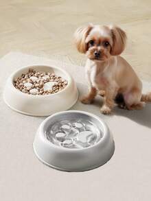 1个防滑防噎互动式狗/猫碗，适合小型和中型宠物 - 多色 - 查看 1