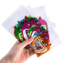 50pcs Creative Animal Pattern Transparent Self-Adhesive Bags, Cartoon Bear Design OPP Plastic Packaging Bags For DIY Jewelry Display And Packaging, Beading Jewelry Making Display And Packaging Supplies, Gift Packaging Bags - Multicolor - View 7