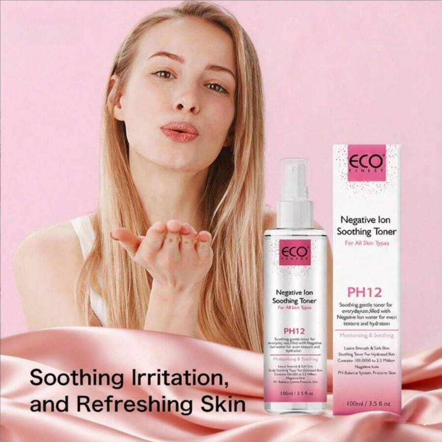 ECO FINEST 3.5 液盎司舒缓面部爽肤水 - 蕴含透明质酸、神经酰胺 NP 和益生菌发酵物，具有保湿滋润功效，平衡并舒缓肌肤，减少衰老迹象，适合油性、干性和敏感性肌肤。 - 粉紅色 - 查看 1