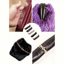 1/2 pièces Sac DIY Bouche carrée Bordure dorée  PU, Augmente la position des trous de couture, Convient pour les charnières de matériel de bagages, les supports de sac nuage, les clips de bouche de sac tressé, les clips de sac à main, la production de portefeuille DIY, Multifonctionnel - Multicolore - Voir 4
