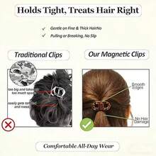Magnetic Hair Clips – Strong Hold No-Slip Magnetic Hair Styling Clips, Seamless 2-In-1 Design For Easy Everyday Hairstyles, Gentle On All Hair Types Strong Hold - A - View 4