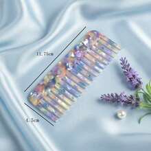 Personalized Acetate Comb Engraving | Wedding Gift | Bachelorette | Bridal Shower | Bridesmaid Proposal | Birthday | Graduation | Halloween Gift,Chic Autumn - Multicolor - View 11