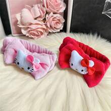 Sanrio 1入 Hello Kitty 黑米 Melody 桂皮捲可調節髮箍，粉色配件情人節髮帶吸汗帶，適用瑜珈/SPA/洗澡/淋浴/化妝洗臉美容髮箍，適合女性化妝配件，居家浴室裝飾，夏季四季通用，返校畢業生日情人節婚禮禮物 - 卡通 - 查看 6
