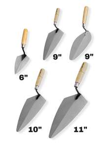 Kit Cucharas Para Albañil Uso Profesional Mango Madera Herramientas De Construccion - A - Ver 8