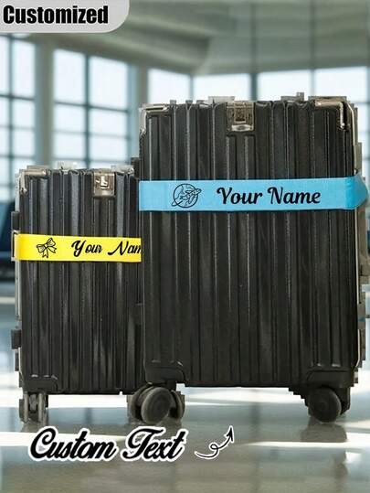 Correas de equipaje personalizables con contraseña única, artículos de viaje personalizados, accesorios de maleta personalizados, correas ajustables, sistema de fijación de , hechos de poliéster, perfectos para cumpleaños, adecuados para estudiantes y madres, ideales para familias.