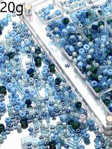 Blue Series Atmosphere Limited Edition Ins Style Glass Rice Bead Beads Scattered Beads DIY Handmade Bead Bracelet Necklace Matching - Multicolor - View 17