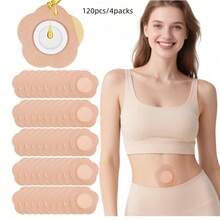 30 miếng dán rốn dầu thầu dầu, băng quấn rốn bằng bông hữu cơ dùng một lần, tự dính, tiện dụng - Chống rò rỉ, thoáng khí. - màu nâu - Xem 8