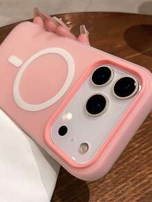 1个粉色果冻二合一磁吸手机壳，情人节情侣手机壳，兼容 17 Pro Max/16 Pro Max/15 Pro Max/13/15/16/17 Pro/14/11，粉色时尚果冻二合一磁吸手机保护壳 - 粉色 - 查看 1
