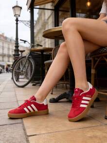 Adidas VL COURT 3.0 户外休闲运动鞋 KI5079，男女通用 - 淺猩紅/漢玉白/樹脂黃 - 查看 1