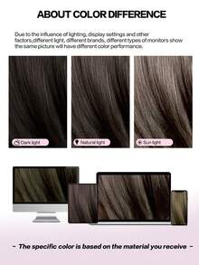 Dark Brown Layered Synthetic Wig With  Ombre Wig With Split Bangs Heat-Resistant Synthetic Fiber Rose Net Suitable For Daily Party Festival And Cosplay Wigs For Women Hairstyle - 深棕色 - 查看 7