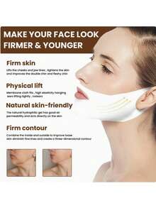 1 Pack V-Shaped Face Smooth Lifting Ear Patch, Face Care Moisturizing Glossy Ear-Hanging Tightening Double Chin Shaping Small V-Line - Multicolor - View 8