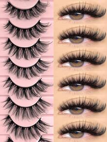 Hinarin 10 Pairs Of Cat Eye False Eyelashes Grafted False Eyelashes Slender Soft Cross-Shaped Tail With Extended Length Make Your Eyes Bright And Reusable Suitable For All Eye Shapes - Natural Lashes - View 2