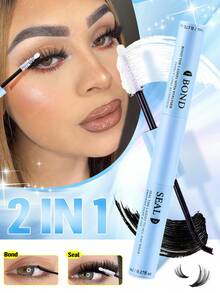 Blue/Pink 1/2/3 Pieces Dual-Ended Eyelash Glue, 2-In-1 Bond And Seal, 72-Hour Long-Lasting, Waterproof, Easy-To-Use Eyelash Glue For Beginners - Multicolor - View 3