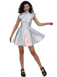 Women Outdoor Dress - Silver - View 2