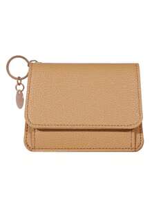Women's PU Material Wallet, Card Slot Coin Purse, Top Grain Leather Short Wallet, Perfect Gift For Women, With One Large Bill Compartment - Multicolor - View 18