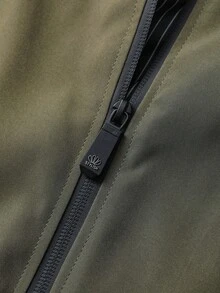 Alpha Camp Men's Casual Outdoor Jacket, Lightweight Bomber Jacket, Solid Color Gentleman Style With Pockets, Spring/Autumn Sports - Olive Green - View 4