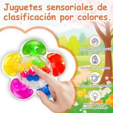 OUARTV Juguete de Clasificación de Colores Juguetes sensoriales para la Liberar Estrés Juguetes Montessori Juguete Didacticos para Niños y Niñas. - como en la foto - Ver 3